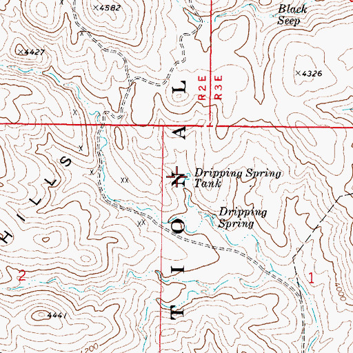 Topographic Map of Dripping Spring Tank, AZ