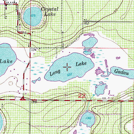 Topographic Map of Long Lake, FL