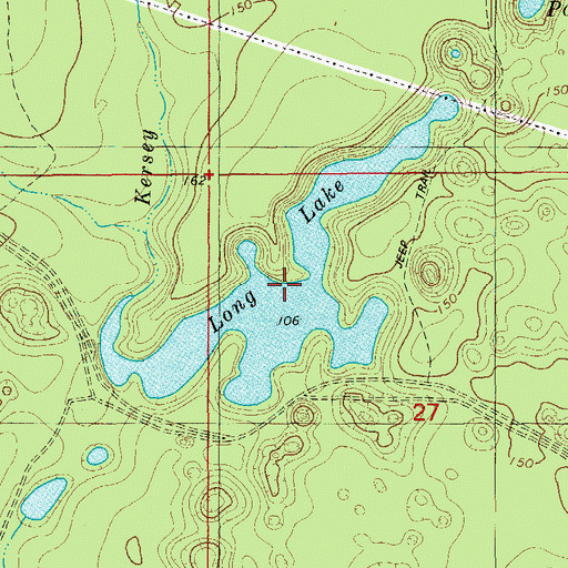 Topographic Map of Long Lake, FL