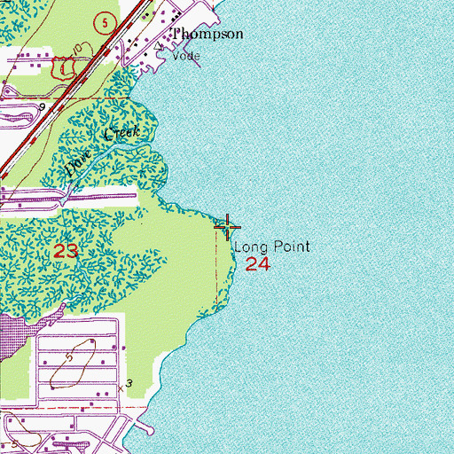 Topographic Map of Long Point, FL