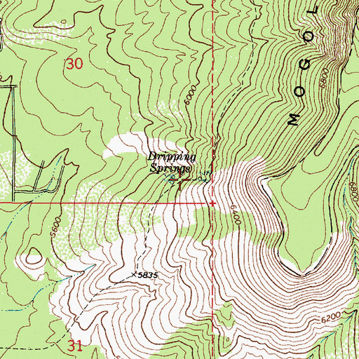 Topographic Map of Dripping Springs, AZ