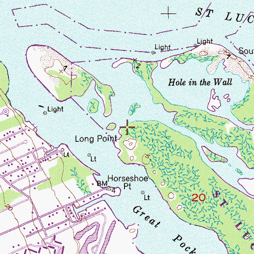 Topographic Map of Long Point, FL