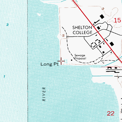 Topographic Map of Long Point, FL