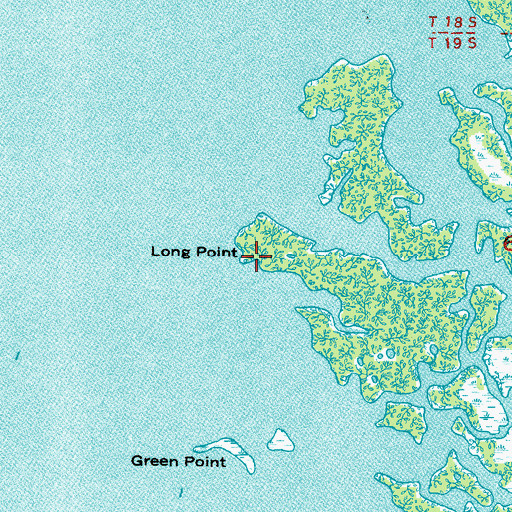 Topographic Map of Long Point, FL