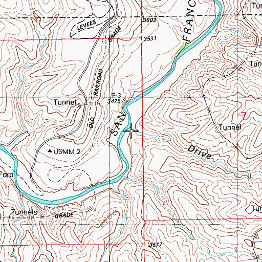 Topographic Map of Drive Canyon, AZ