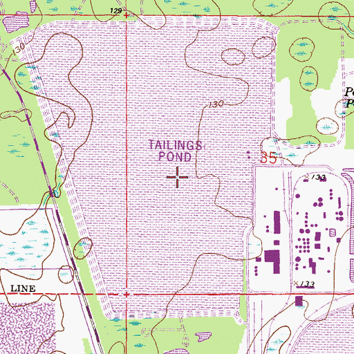 Topographic Map of Long Pond, FL