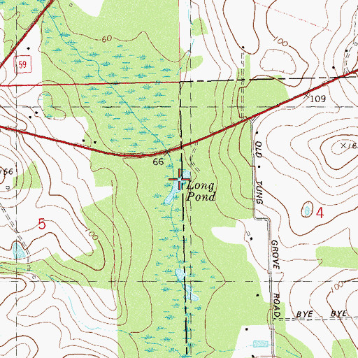 Topographic Map of Long Pond, FL