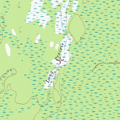 Topographic Map of Long Prairie, FL