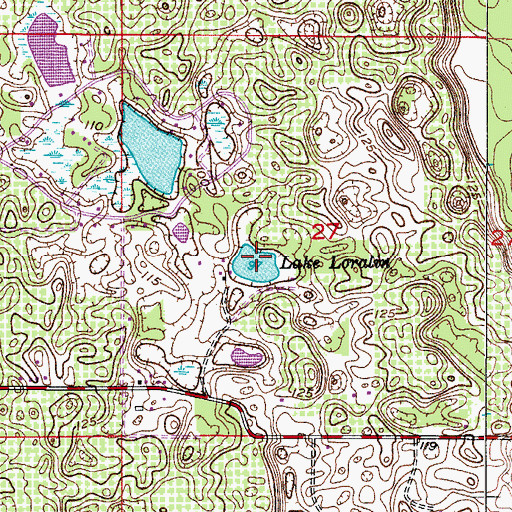 Topographic Map of Lake Loralin, FL