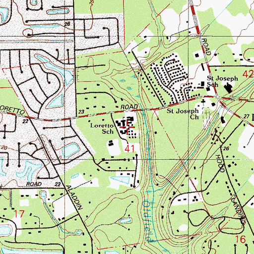 Topographic Map of Loretto Elementary School, FL