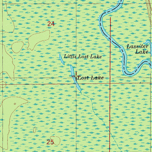 Topographic Map of Lost Lake, FL