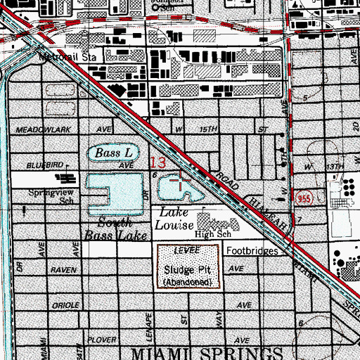 Topographic Map of Lake Louise, FL