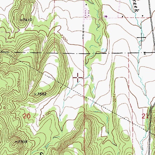 Topographic Map of Dry Canyon, AZ