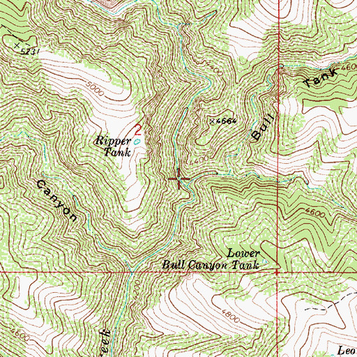 Topographic Map of Dry Canyon, AZ