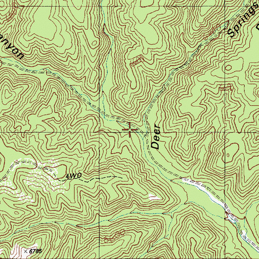 Topographic Map of Dry Canyon, AZ
