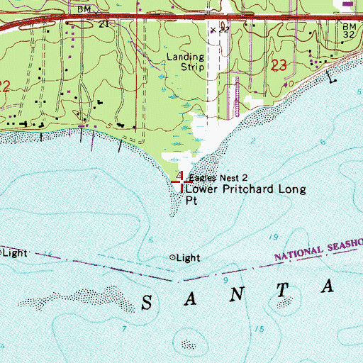 Topographic Map of Lower Pritchard Long Point, FL