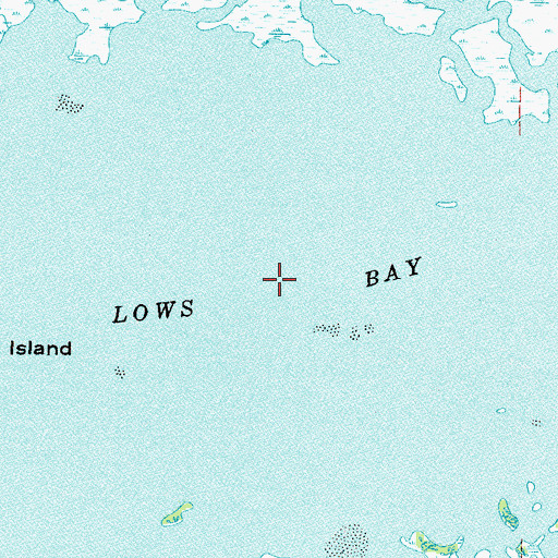 Topographic Map of Lows Bay, FL