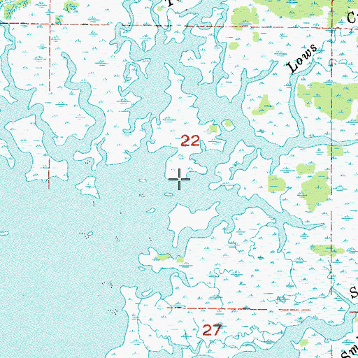 Topographic Map of Lows Creek, FL