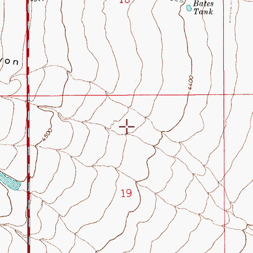 Topographic Map of Dry Canyon, AZ