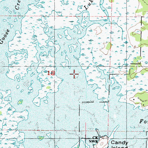 Topographic Map of Lukens Creek, FL