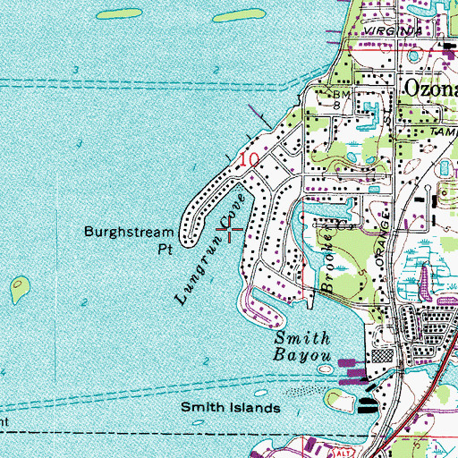 Topographic Map of Lungrun Cove, FL