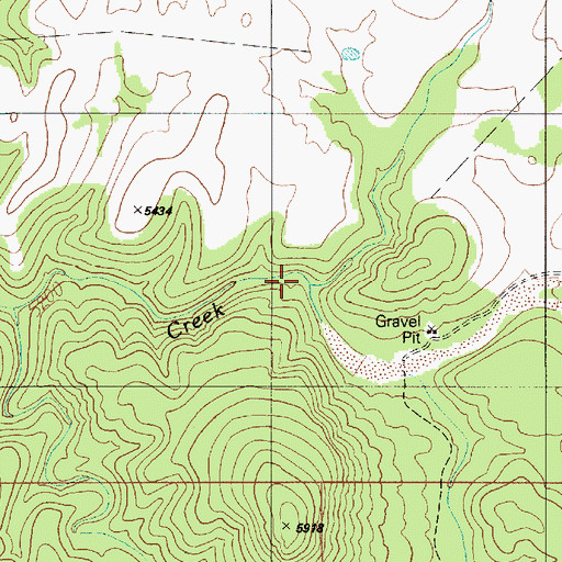 Topographic Map of Dry Creek, AZ