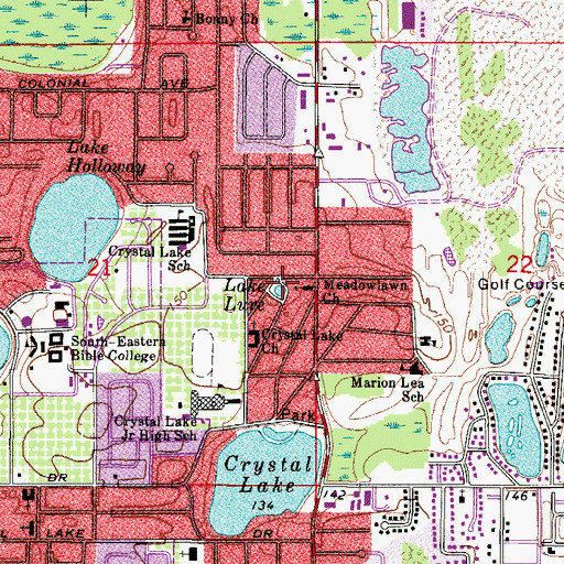 Topographic Map of Lake Lure, FL