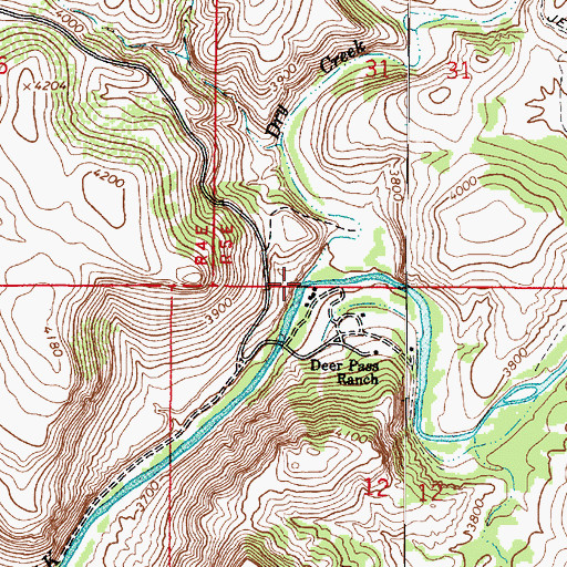 Topographic Map of Dry Creek, AZ