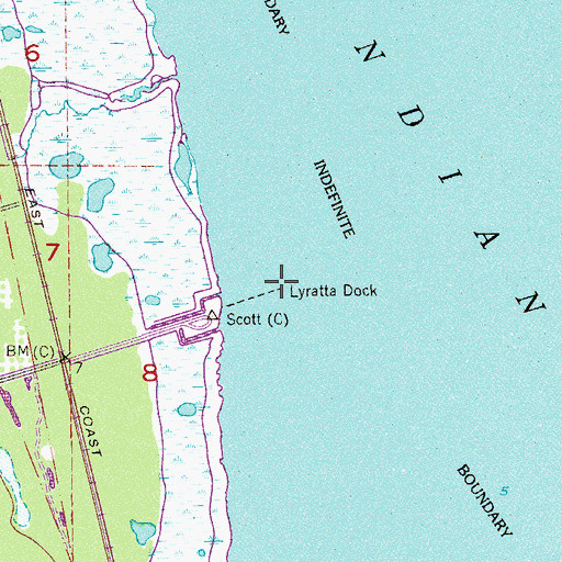 Topographic Map of Lyratta Dock, FL