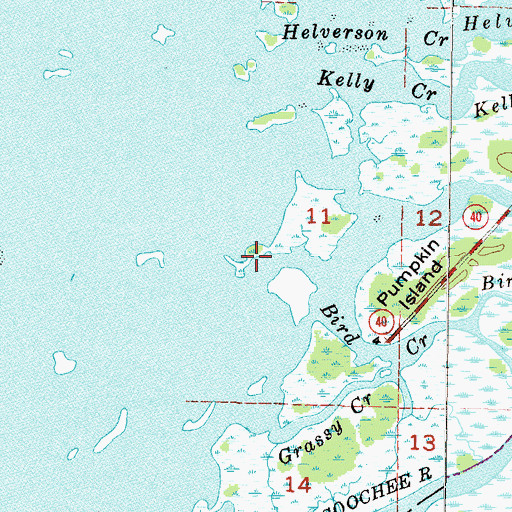 Topographic Map of MacDonald Creek, FL