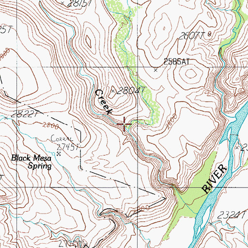 Topographic Map of Dry Creek, AZ