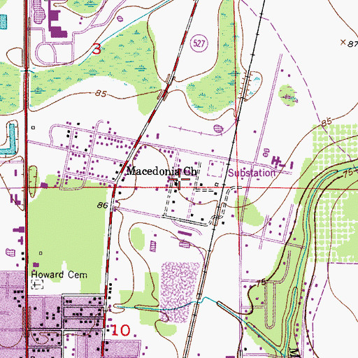 Topographic Map of Macedonia Church, FL