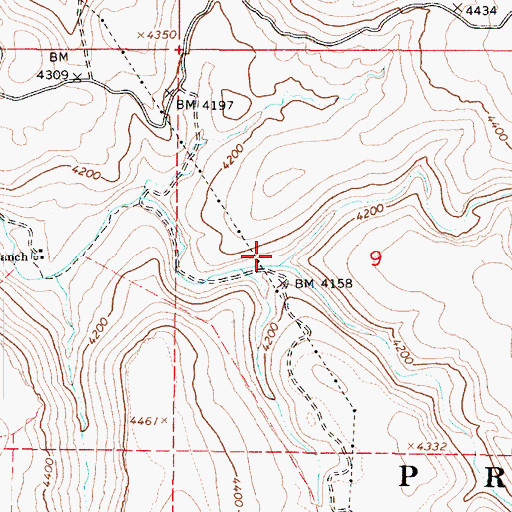 Topographic Map of Dry Creek, AZ