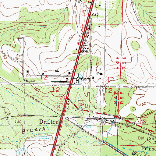 Topographic Map of Macedonia Church, FL
