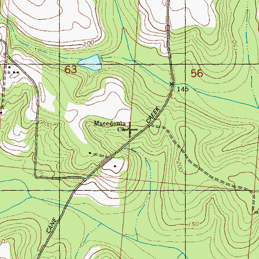 Topographic Map of Macedonia Church, FL