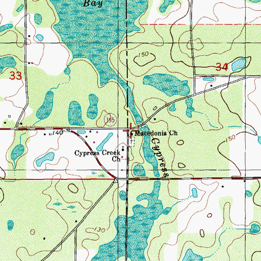 Topographic Map of Macedonia Church, FL