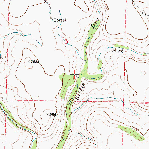 Topographic Map of Dry Creek, AZ
