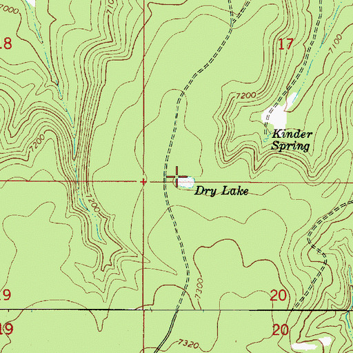 Topographic Map of Dry Lake, AZ