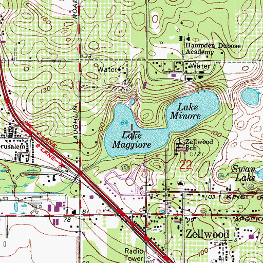 Topographic Map of Lake Maggiore, FL
