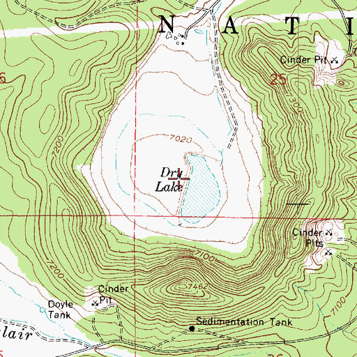 Topographic Map of Dry Lake, AZ