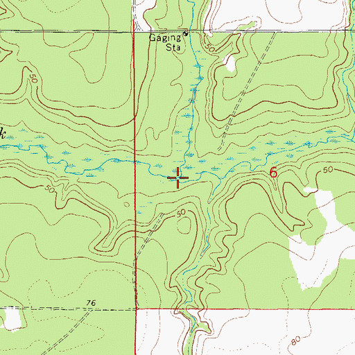 Topographic Map of Magnolia Creek, FL