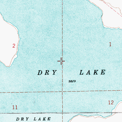 Topographic Map of Dry Lake, AZ