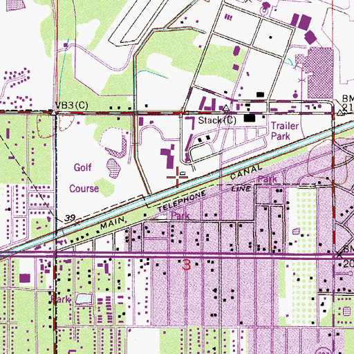 Topographic Map of Main Canal, FL
