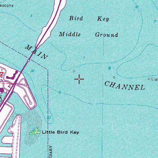 Topographic Map of Main Channel, FL