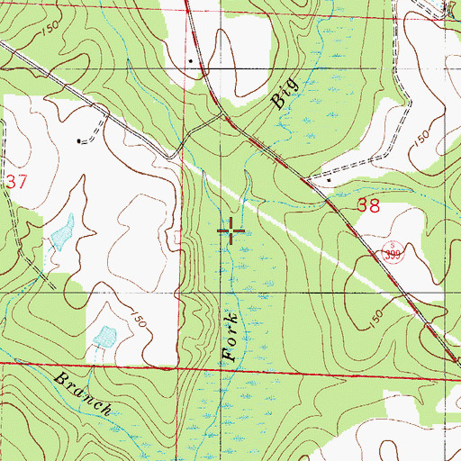Topographic Map of Malloy Branch, FL