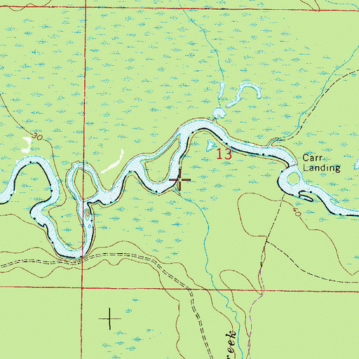 Topographic Map of Malone Creek, FL