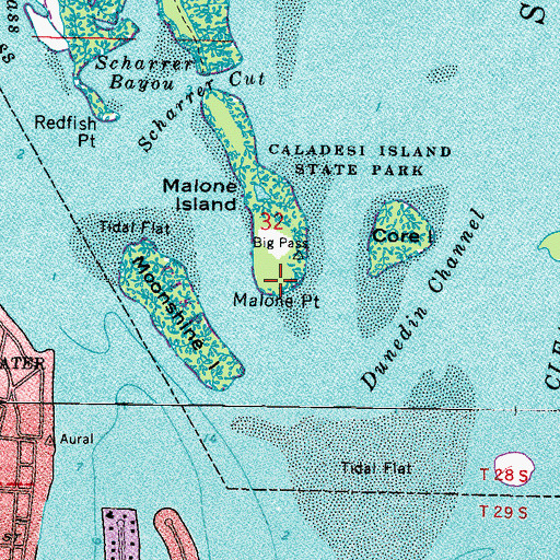 Topographic Map of Malone Point, FL