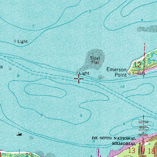 Topographic Map of Manatee River, FL