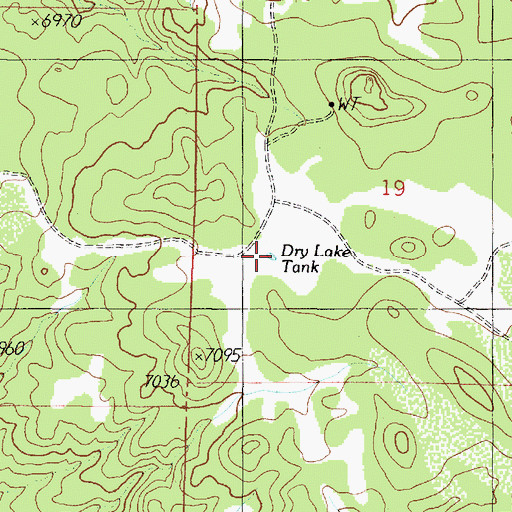 Topographic Map of Dry Lake Tank, AZ