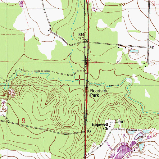 Topographic Map of Manning Creek, FL